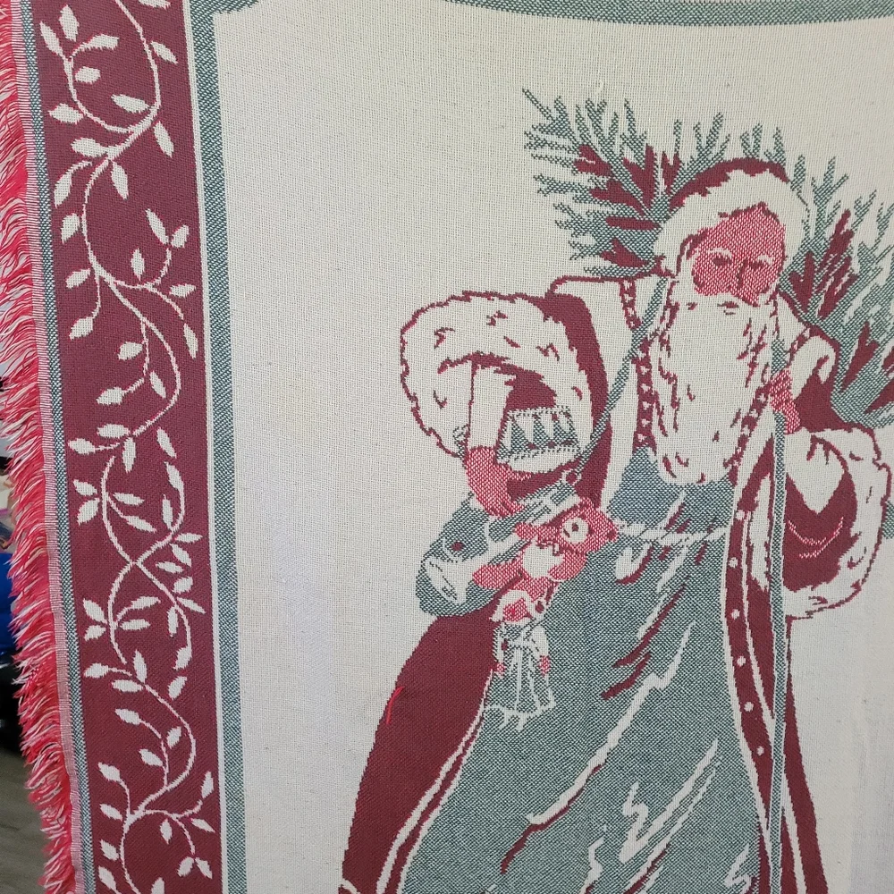 Goodwin Weavers Tapestry Throw Blanket Santa Claus 50x60